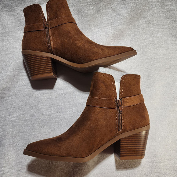 ankle boots size 8.5 brown unknown brand - Picture 4 of 6